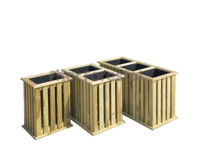 Jardinera de madera hexagonal Pica